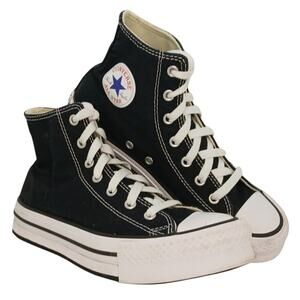 Converse All Star Boys Black/White High Top Sneakers - Size 4